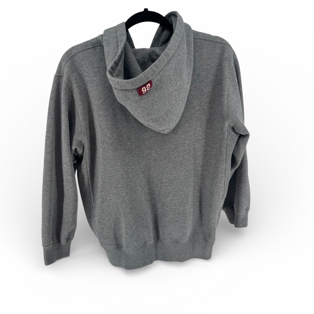 Abercrombie Kids Large Gray Full Zip Hoodie Sweatshirt Applique Logo 92 Patch - Picture 2 of 15